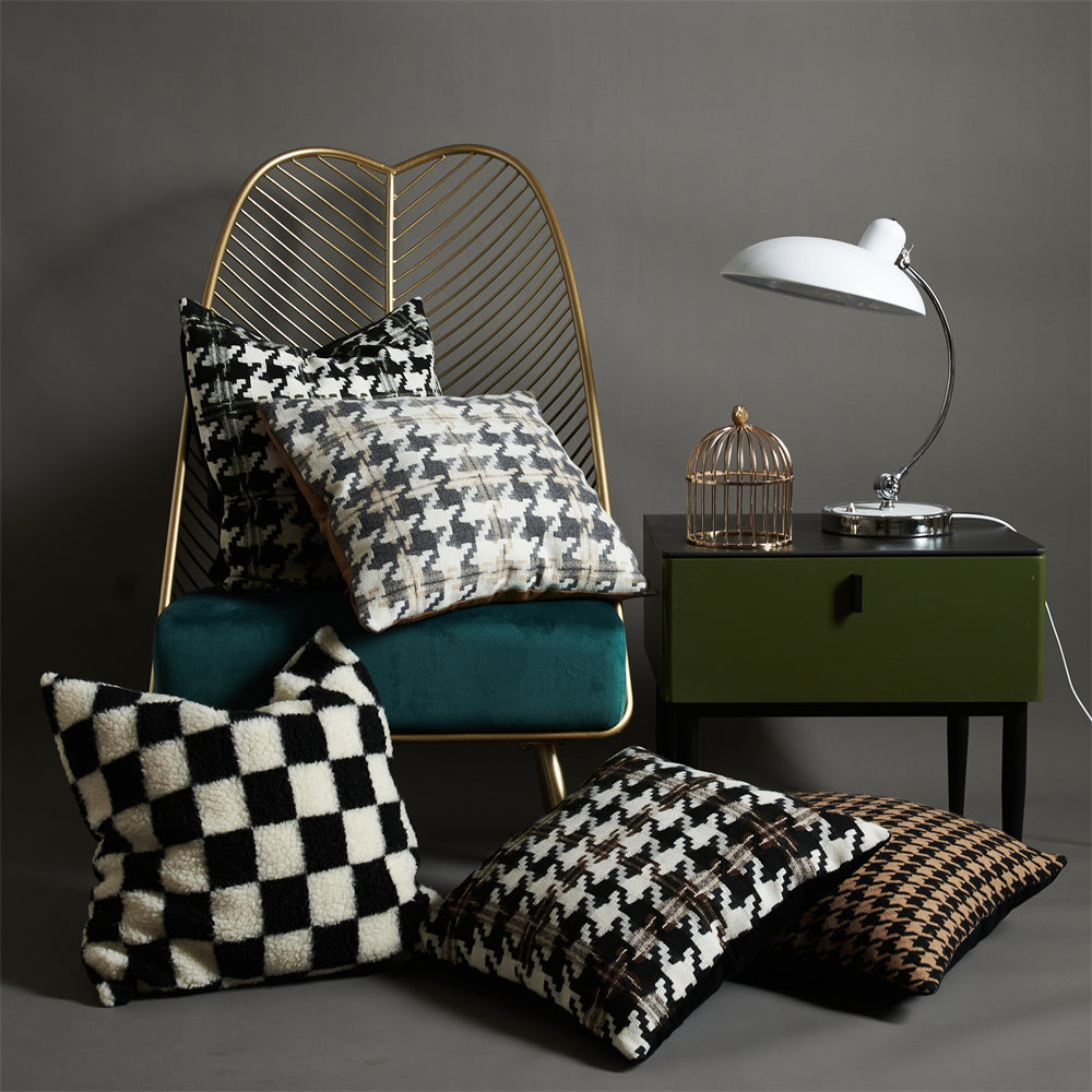 Black and White Checkerboard Pillowcase - Soft, Washable Home Textile