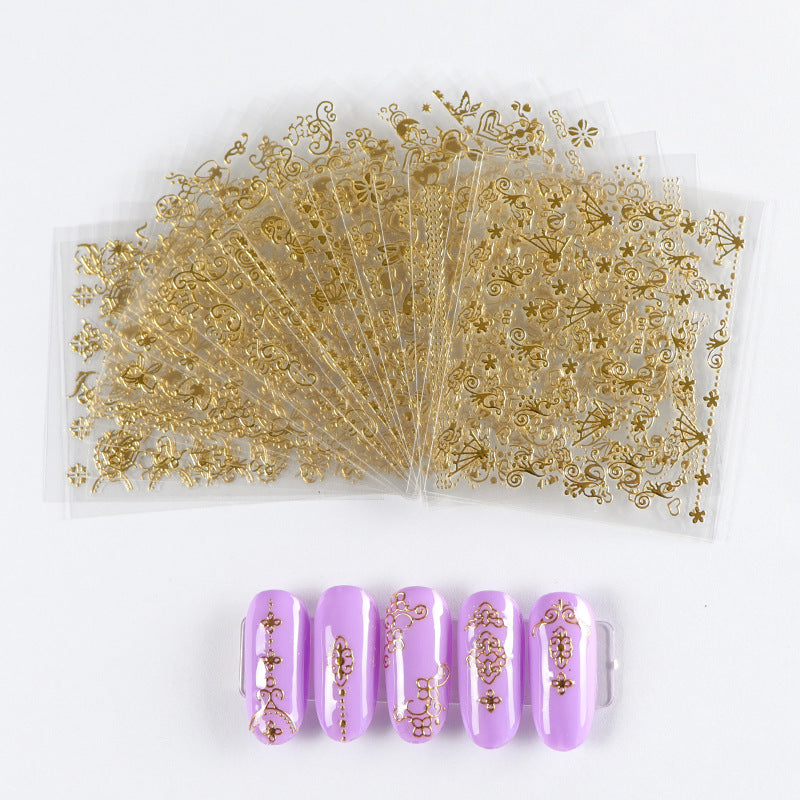 3D Nail Art Stickers - Butterfly & Flower Designs
