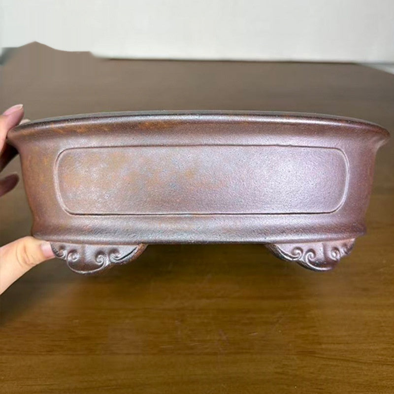 Handmade Wood-Fired Stoneware Plant Pot for Indoor & Outdoor Use - Minimalist Style