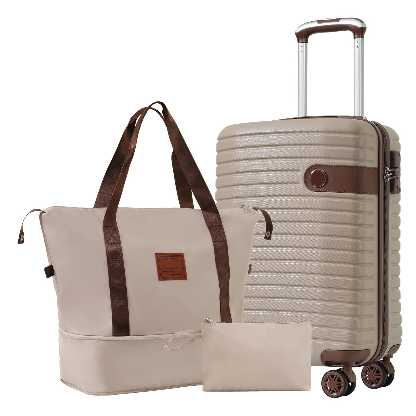 3-Piece Luggage Set - Lightweight Hardshell Carry-On Suitcases
