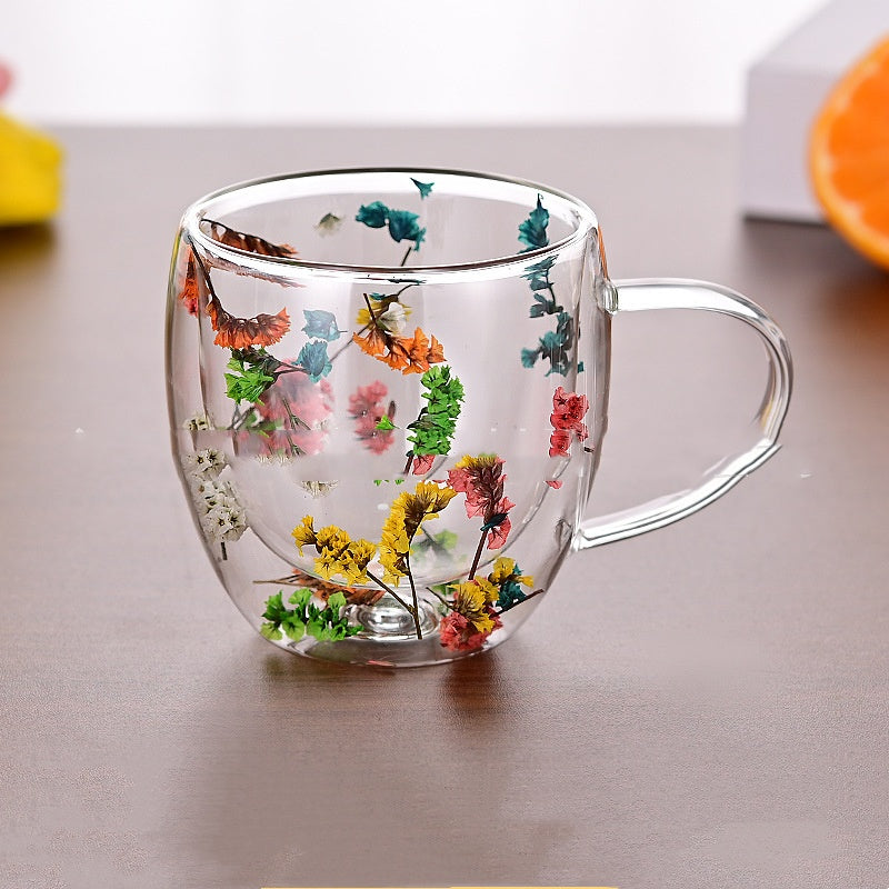 Heat-Resistant Double Layer Glass Cup 250ML Home Kitchen Drinkware