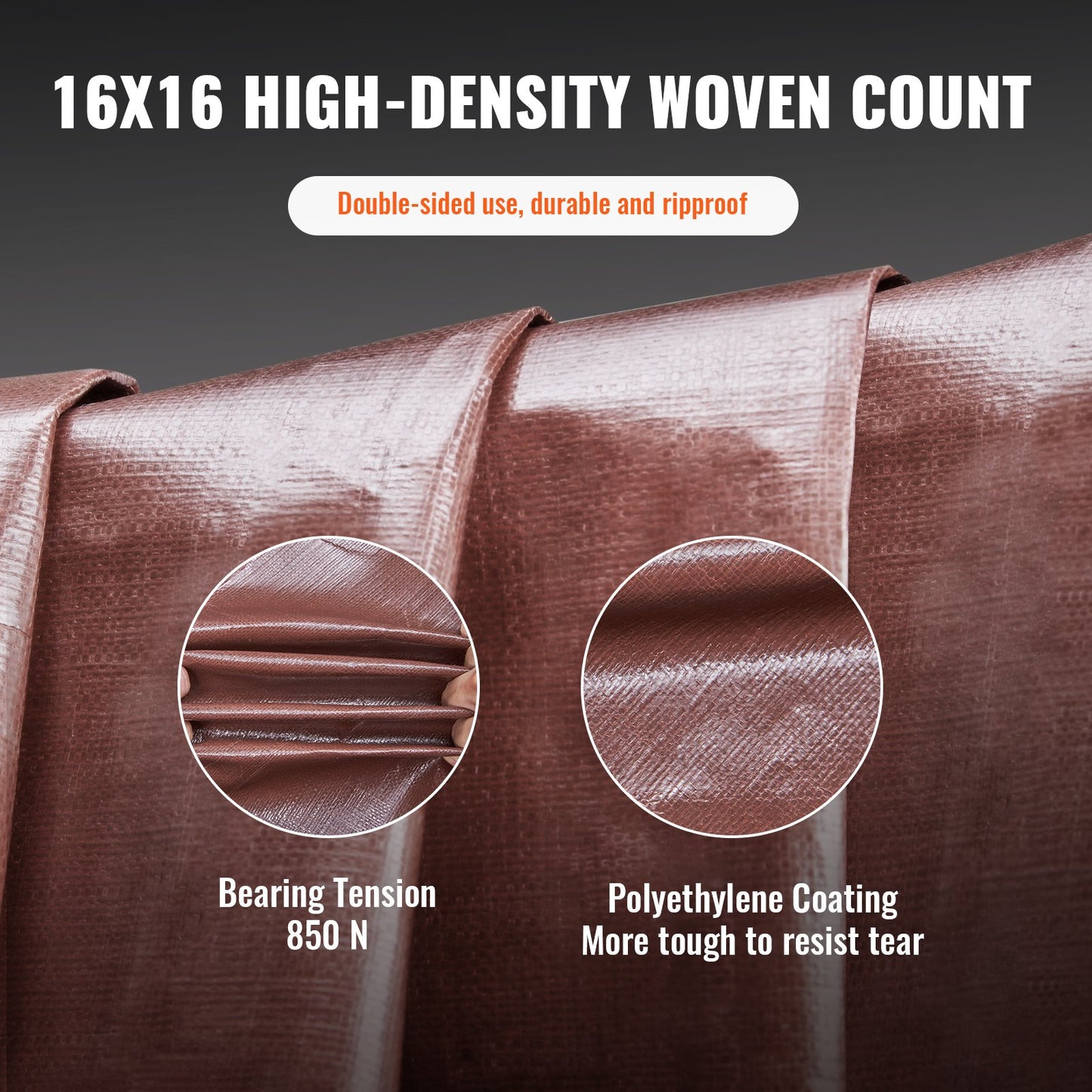 Heavy Duty Waterproof Tarp 20x40 Ft 16 Mil Poly Cover - All-Weather Outdoor Protection