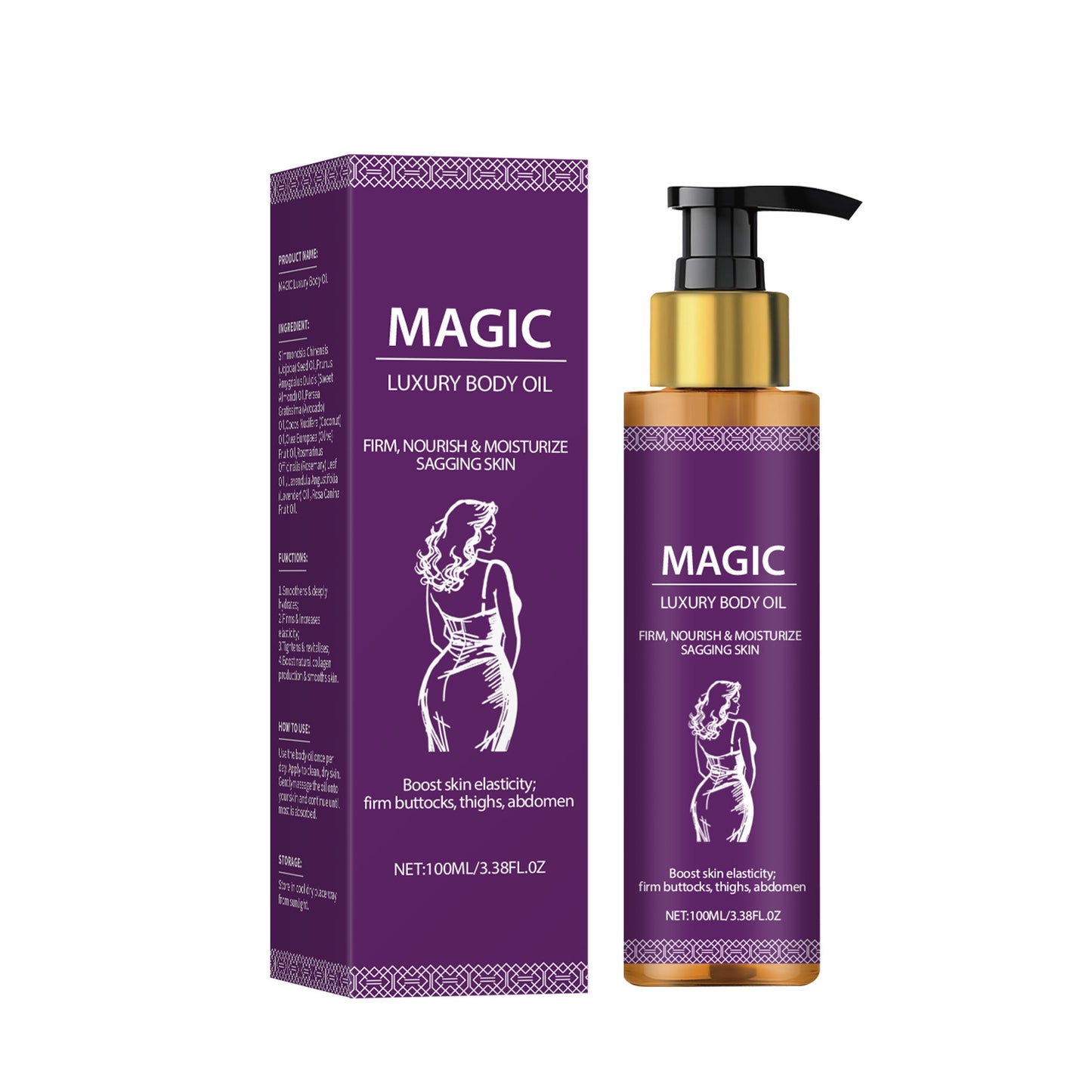 Body Moisturizing Treatment Oil - Jojoba & Almond Oil, 100ML