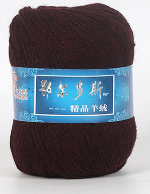Hand-Knitted Cashmere Yarn for Knitting & Crocheting - Medium Coarse Pure Wool Thread