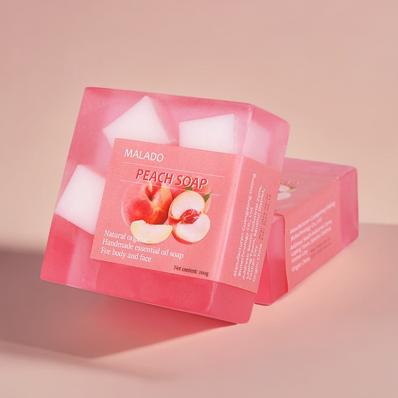 Peach Fruit Soap Bar 100g Natural Body Care for Gentle Cleansing