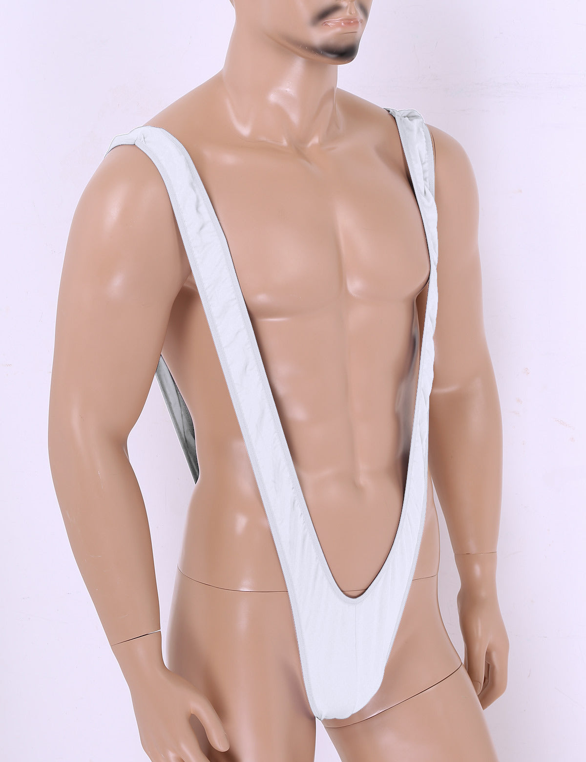 Men's Deep V Overalls - Sexy Cosplay Biker Suit for Adults