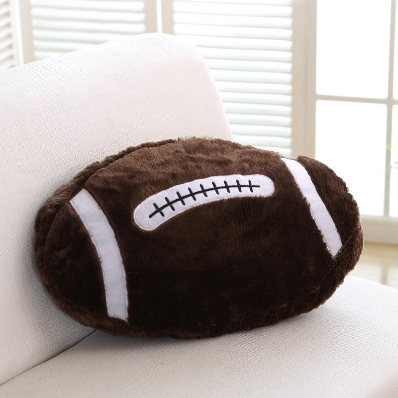 Football Cushion Pillow for Leaning - Plush Winter Home Decor