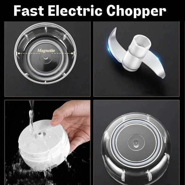 300ML Electric Garlic Press Chopper - Multi-Functional Food Mincer
