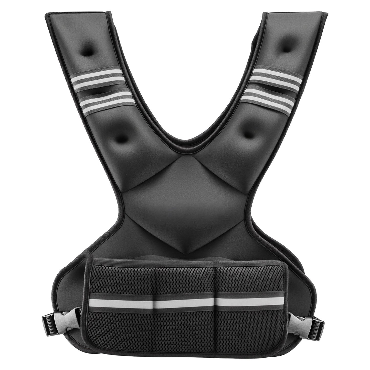 Adjustable Weighted Vest for Strength Training & Running - 20-32 Lbs, Reflective Stripe