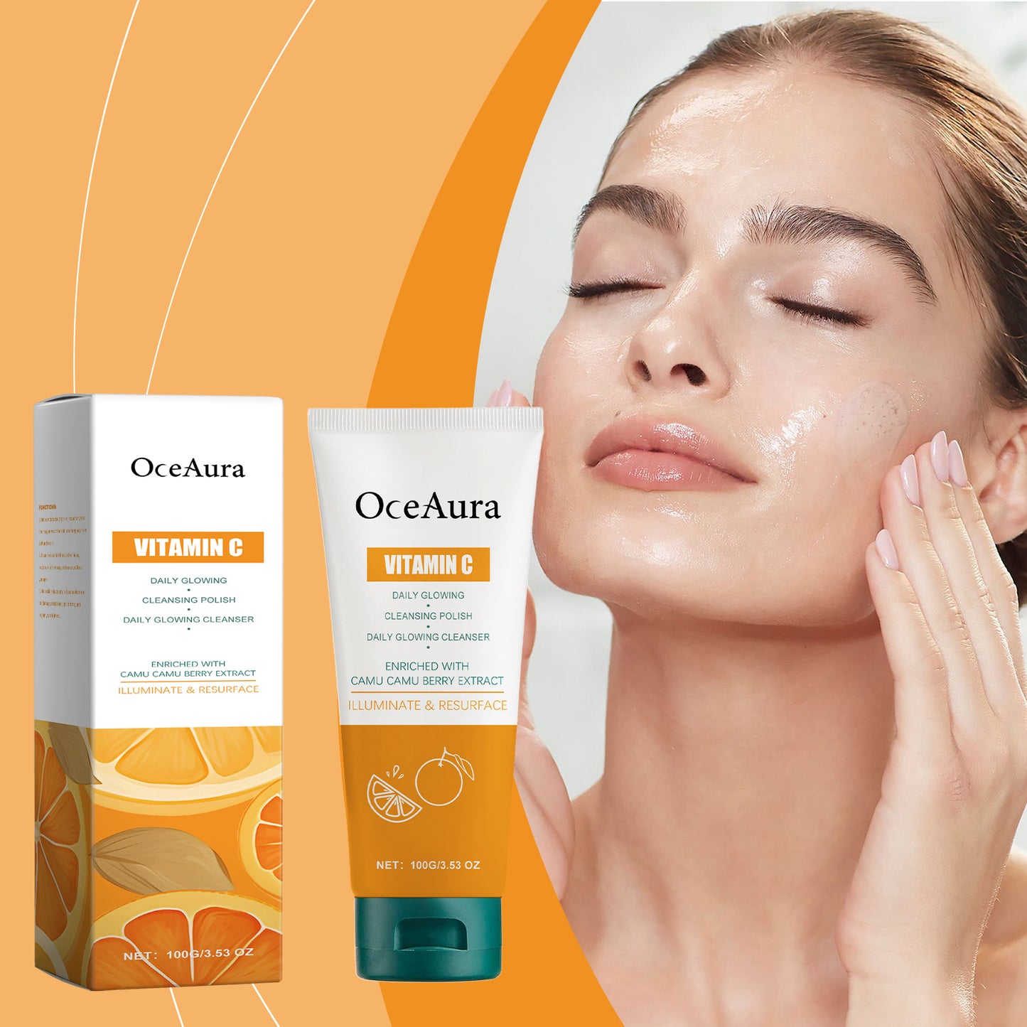 Vitamin C Brightening Facial Cleanser - Hydrating & Nourishing Face Wash