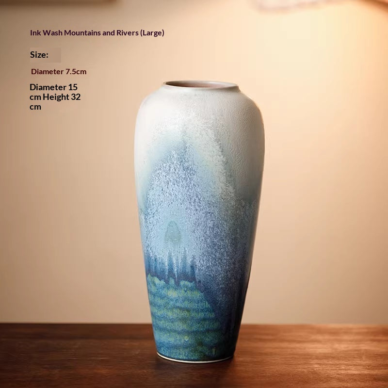 Chinese Style Ceramic Vase - Multiple Sizes & Set Options for Home Decor