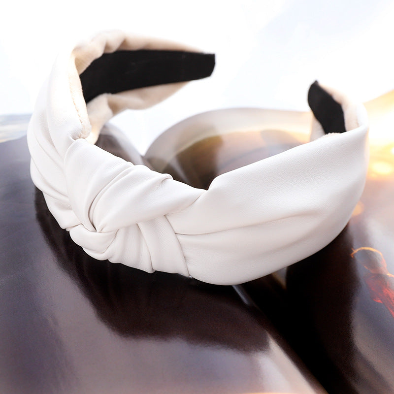 Leather Hair Clip Headband for Women