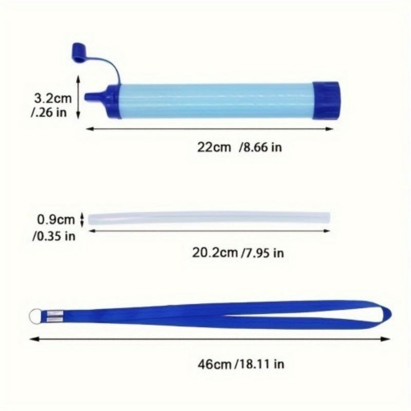 Personal Water Filter for Hiking, Camping, Travel & Emergency Preparedness - Compact & Portable