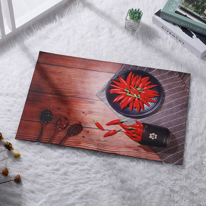 Cartoon Printed Absorbent Floor Mat - Short Plush Home Bathroom Decor 60x40cm