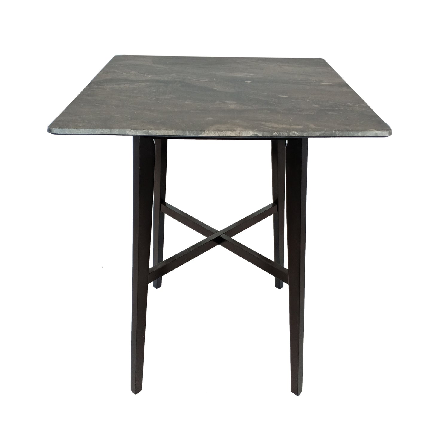 Modern Bar Height 42 Dining Table, Rubberwood Legs And Laminate Table