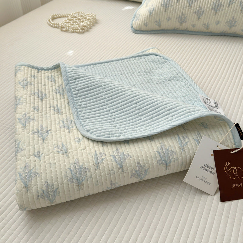 Double-Sided Pure Cotton Quilted Mattress Cover Bedspread - Multiple Sizes & Patterns