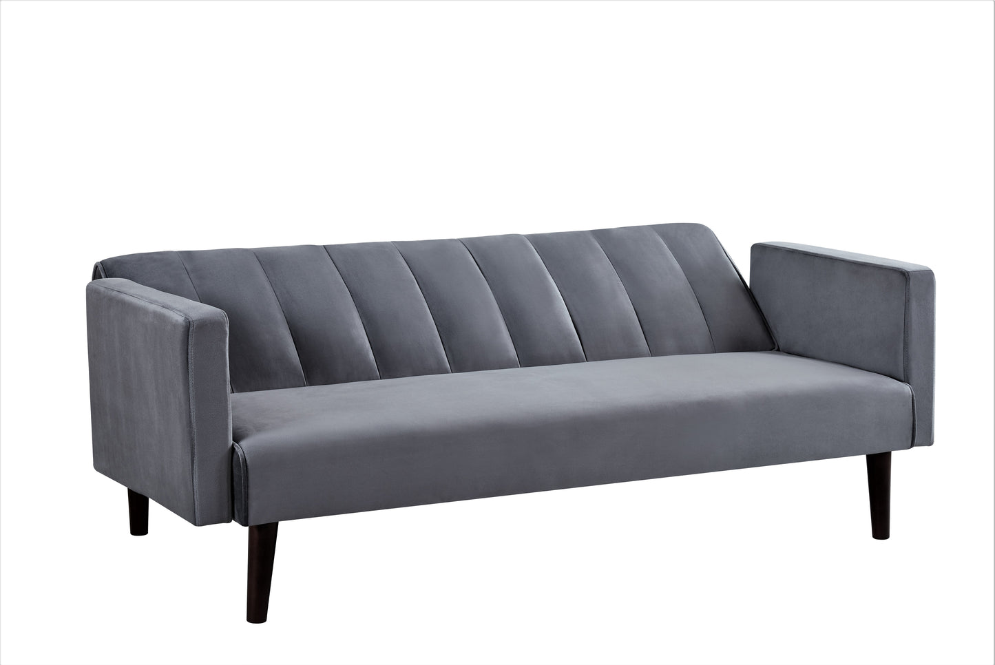 72 Velvet Convertible Futon Sofa Bed - Full Out Twin Sleeper Couch W