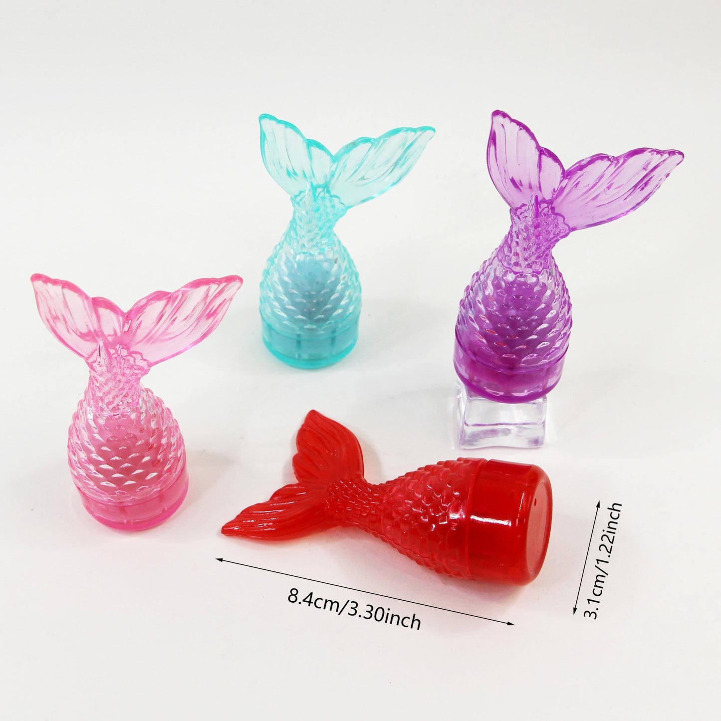 24-Pack Fishtail Mermaid Travel Lip Balm Set - Moisturizing Lip Care