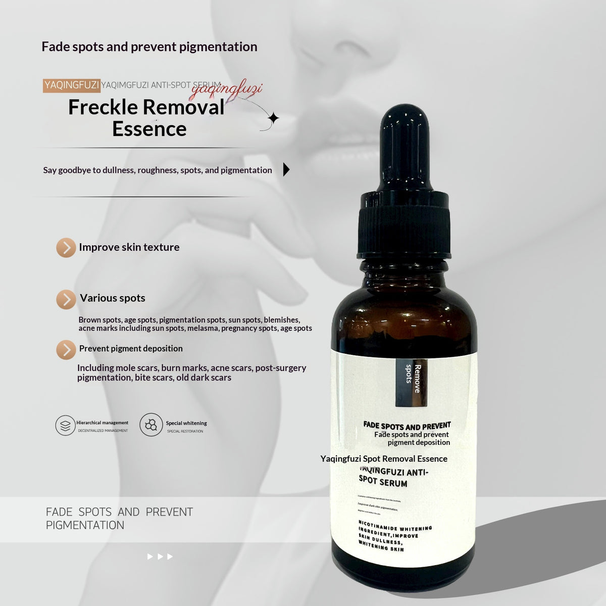Yaqing Niacinamide Whitening Essence. 30ml Spot Fading Moisturizing