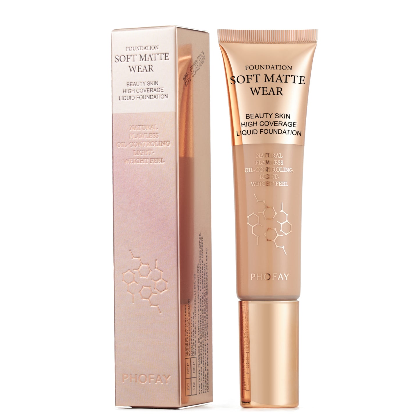 Full Coverage Liquid Foundation - Lightweight Oil-Controlling Makeup
