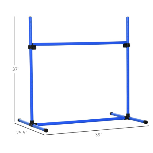 Dog Agility Training Equipment Set with Adjustable Jump Poles - 4 Pieces