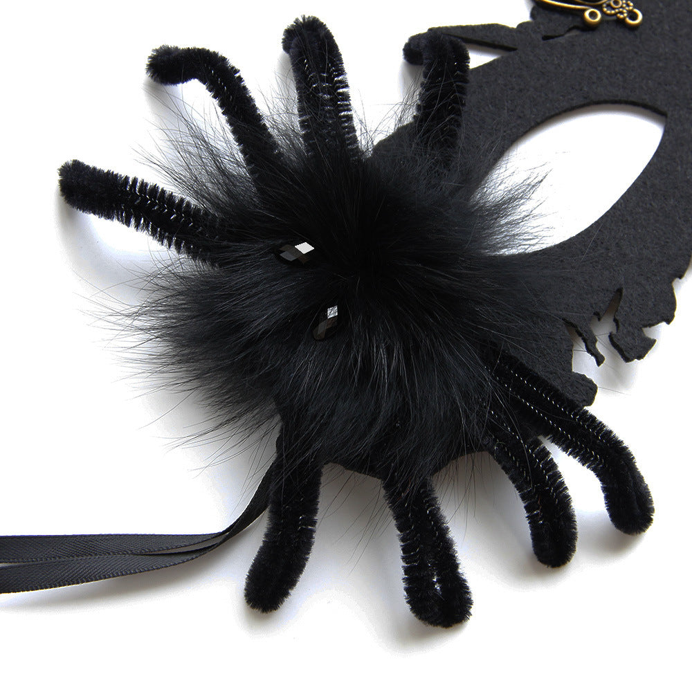 Black Spider Halloween Mask for Party Costumes - MJ-104