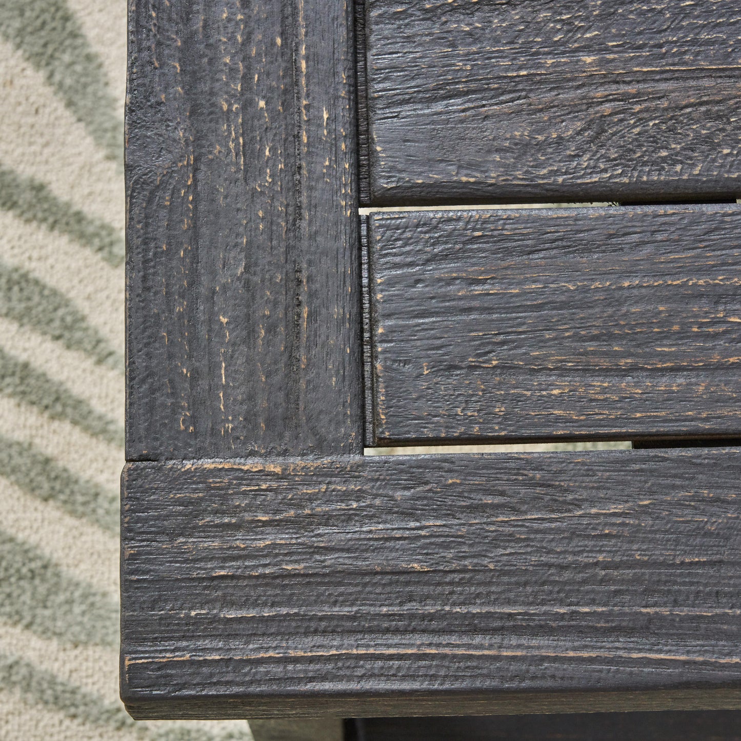 Outdoor Acacia Wood Dining Bench - Dark Grey