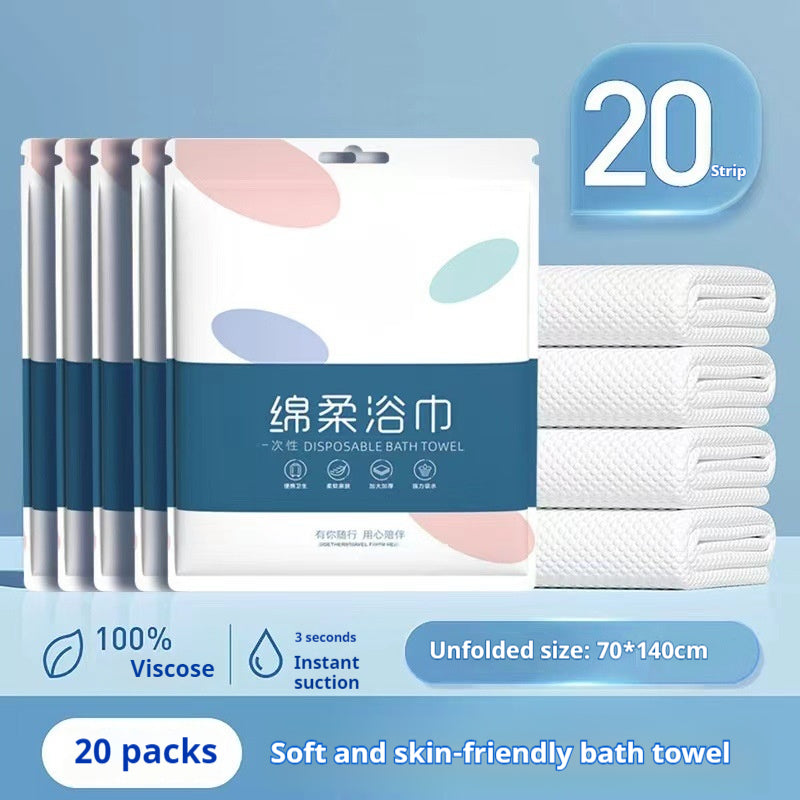 Disposable Bath Towels Set for Travel Thickened Soft 70x140cm Multiple Quantities