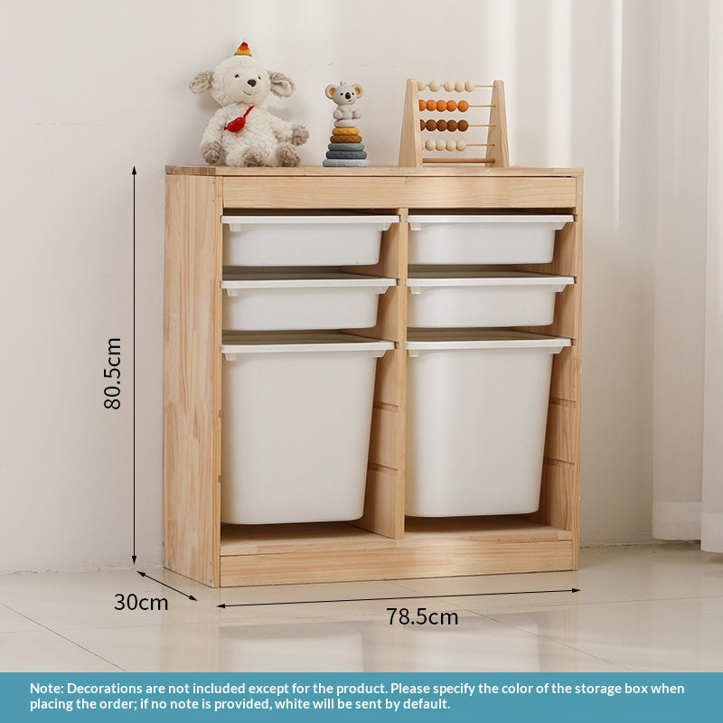 Large Capacity Wooden Toy Storage Cabinet for Kids & Office