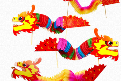 Dragon Boat Festival Handmade Model Kit with 3D Dragon Boat and Decor - DIY Craft