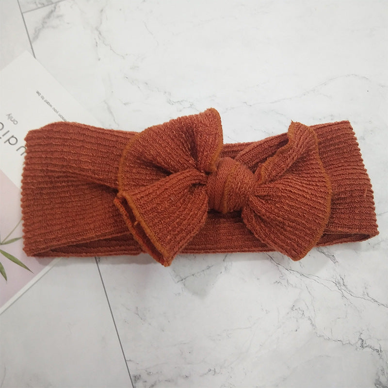Baby Knitted Bow Headband for Autumn and Winter - Soft & Comfortable Hair Accessory
