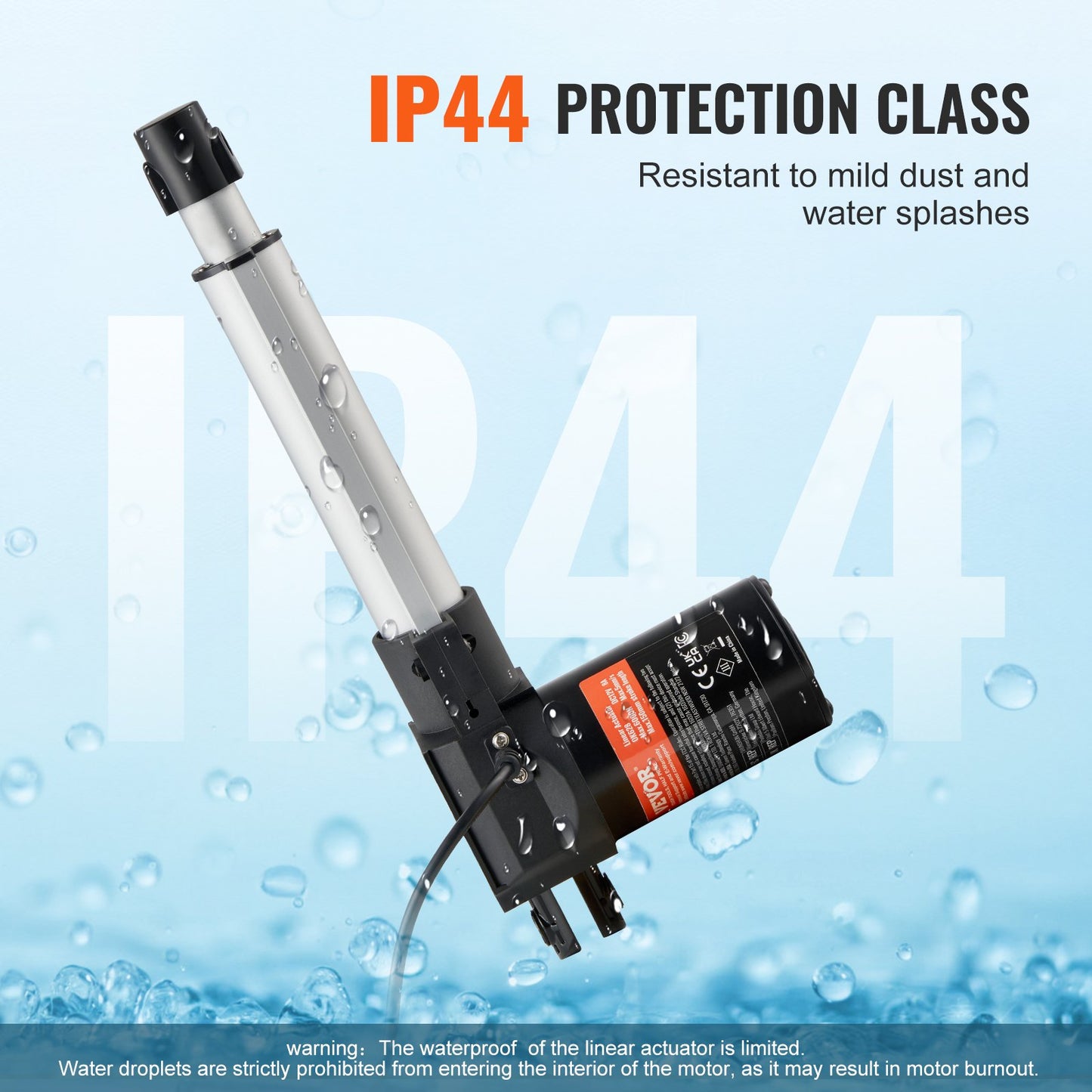 12V Heavy Duty Linear Actuator 6 Inch 1320lbs/6000N with Mounting Bracket