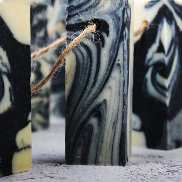 Bamboo Charcoal Cleansing Cold Process Soap - Herbal Moisturizing Bar