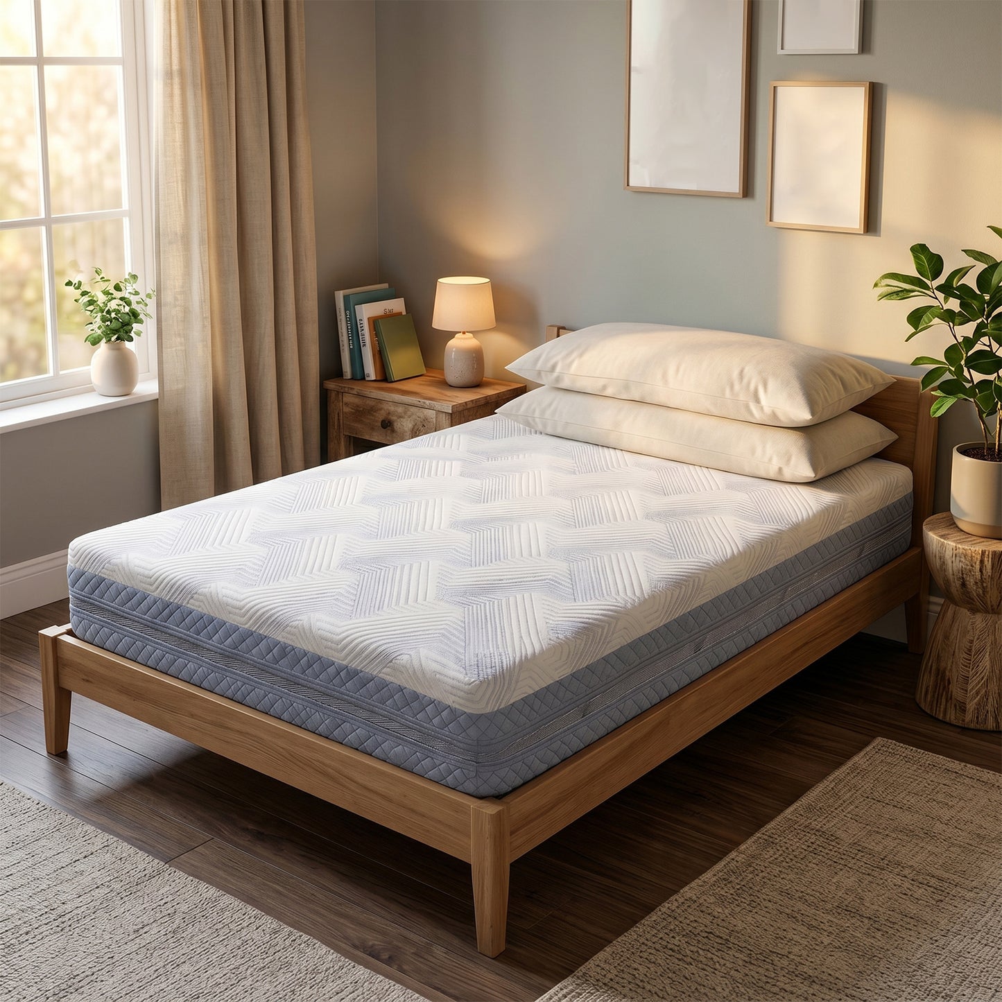 10 Inch Twin Memory Foam Mattress - Breathable & Supportive
