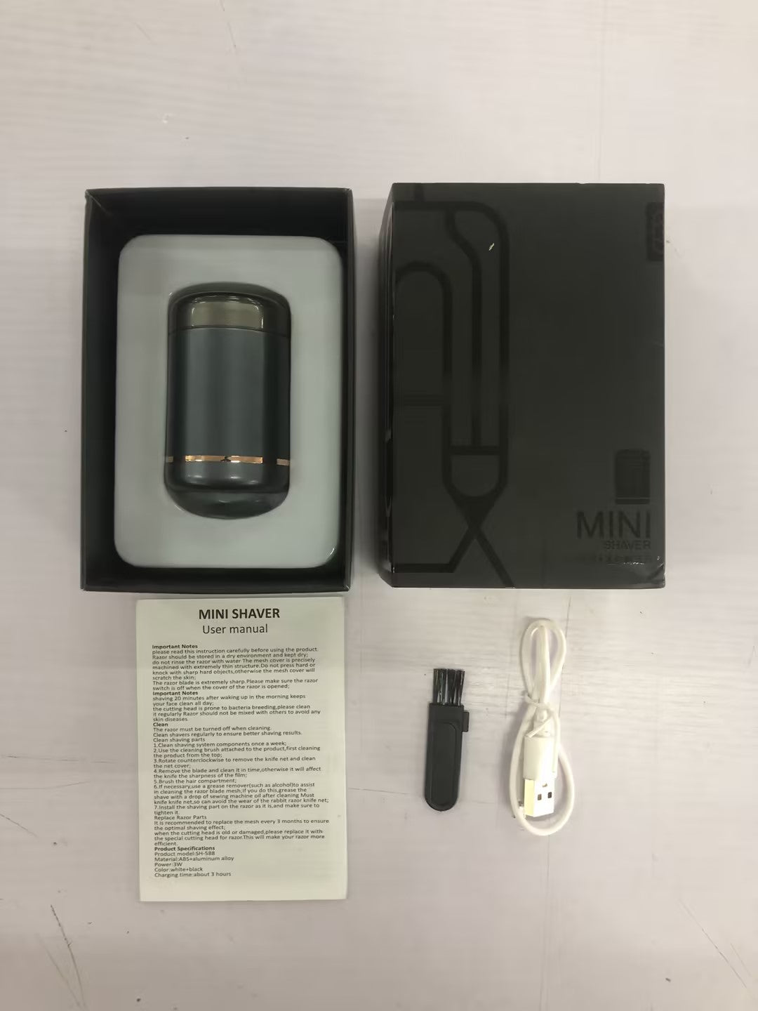 Electric Men's Portable Travel Shaver - Blue