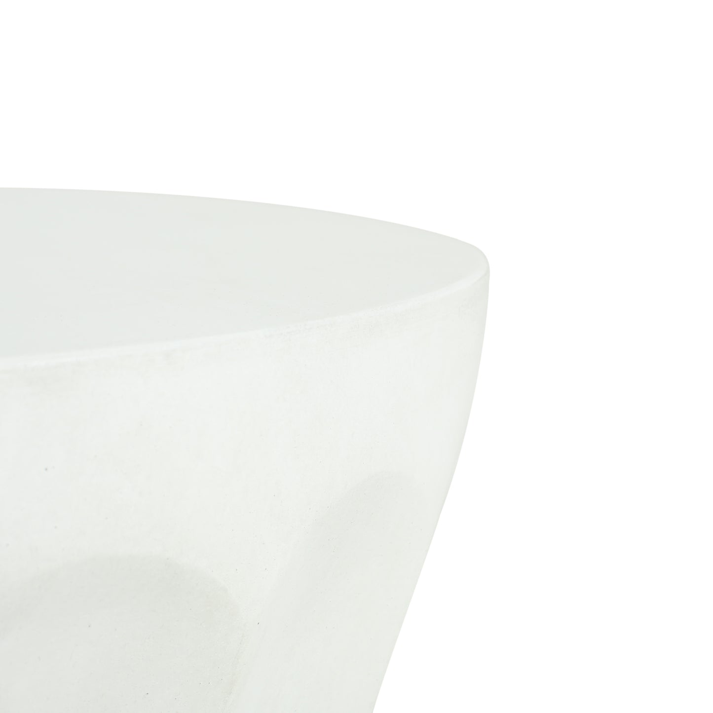 Outdoor Round Concrete Side Table - Antique White