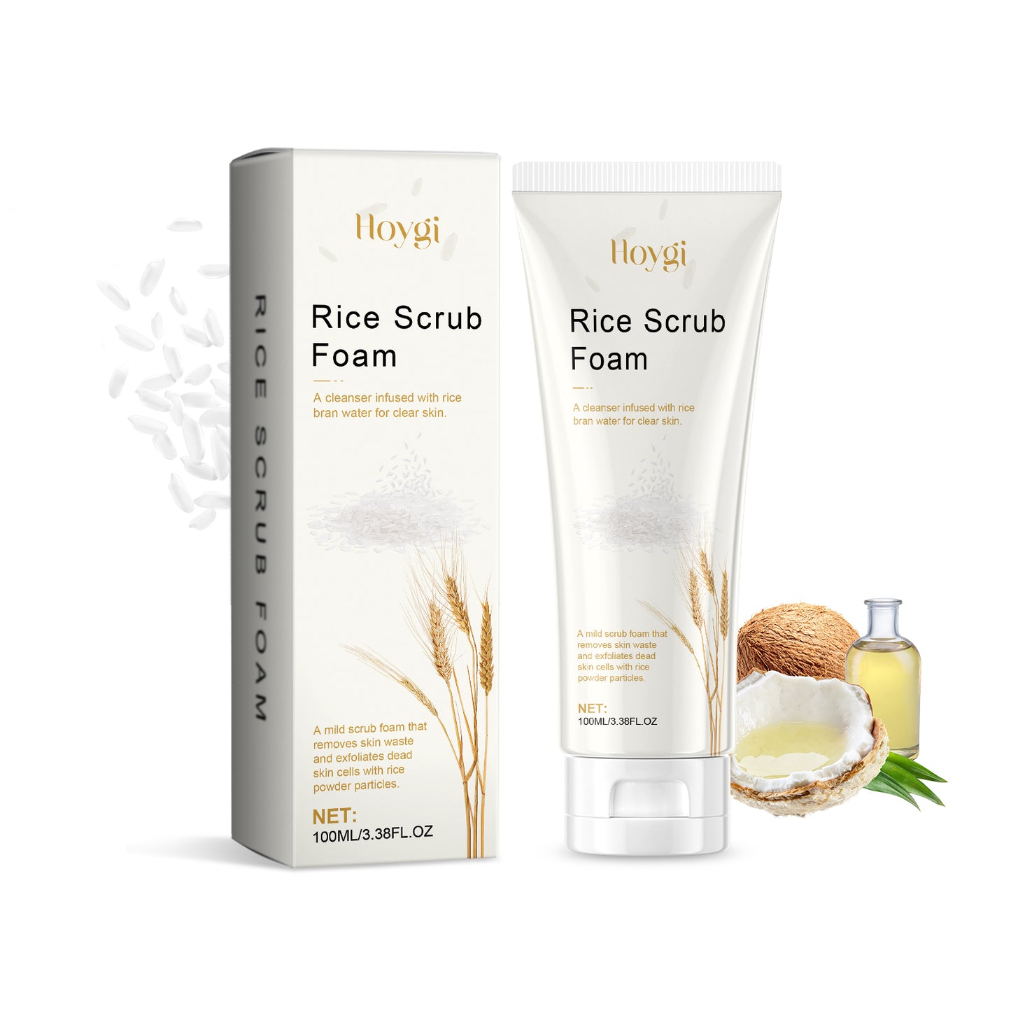 Rice Bran Facial Cleanser - Hydrating Pore Refining Face Wash 100ml