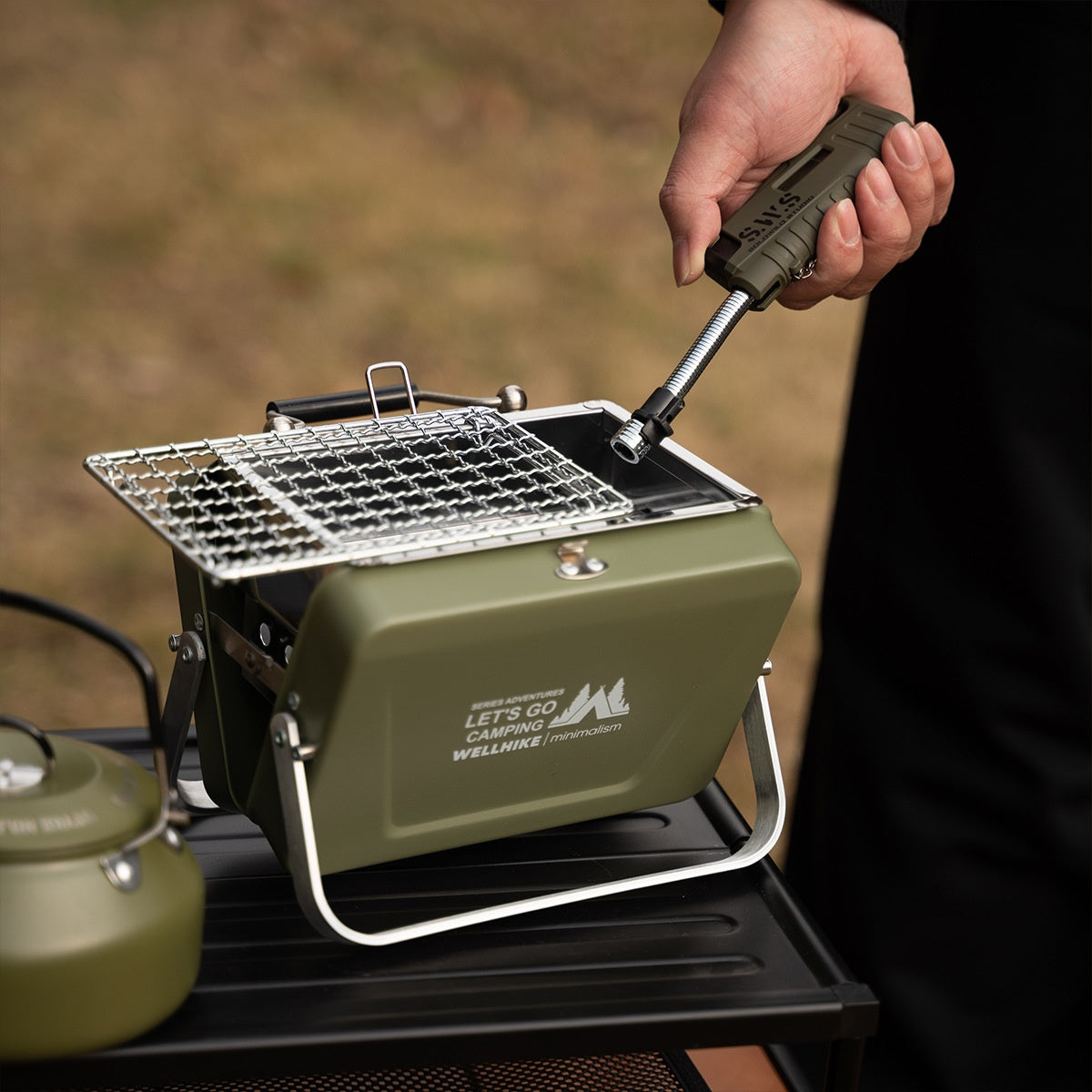 Portable Mini Barbecue Oven for Outdoor Use Foldable Camping Grill