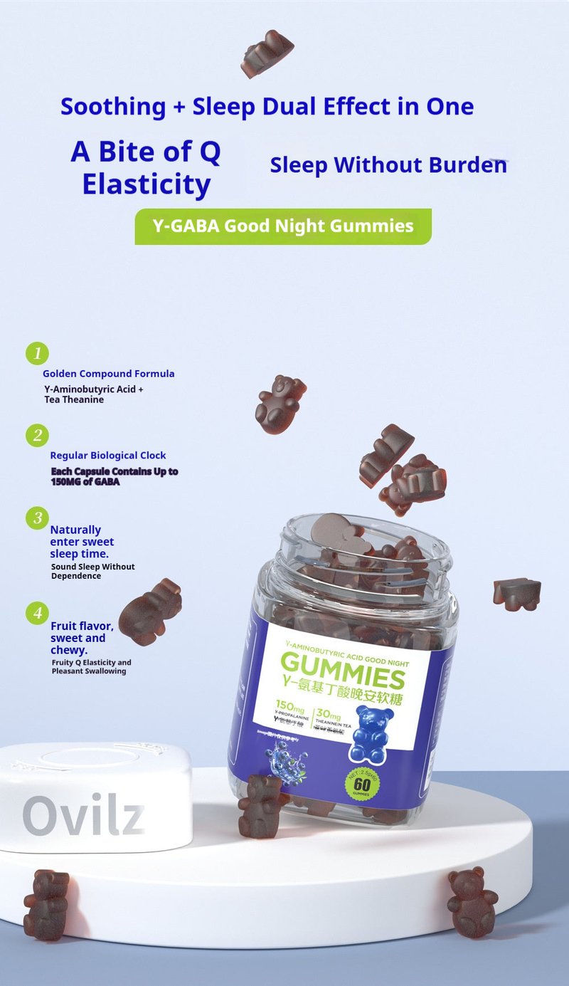 Blueberry Gummies with GABA & Melatonin - 60 Tablets