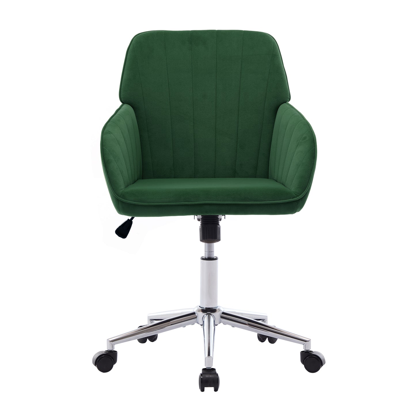 Ergonomic Adjustable Office Chair - Green Velvet Swivel Design