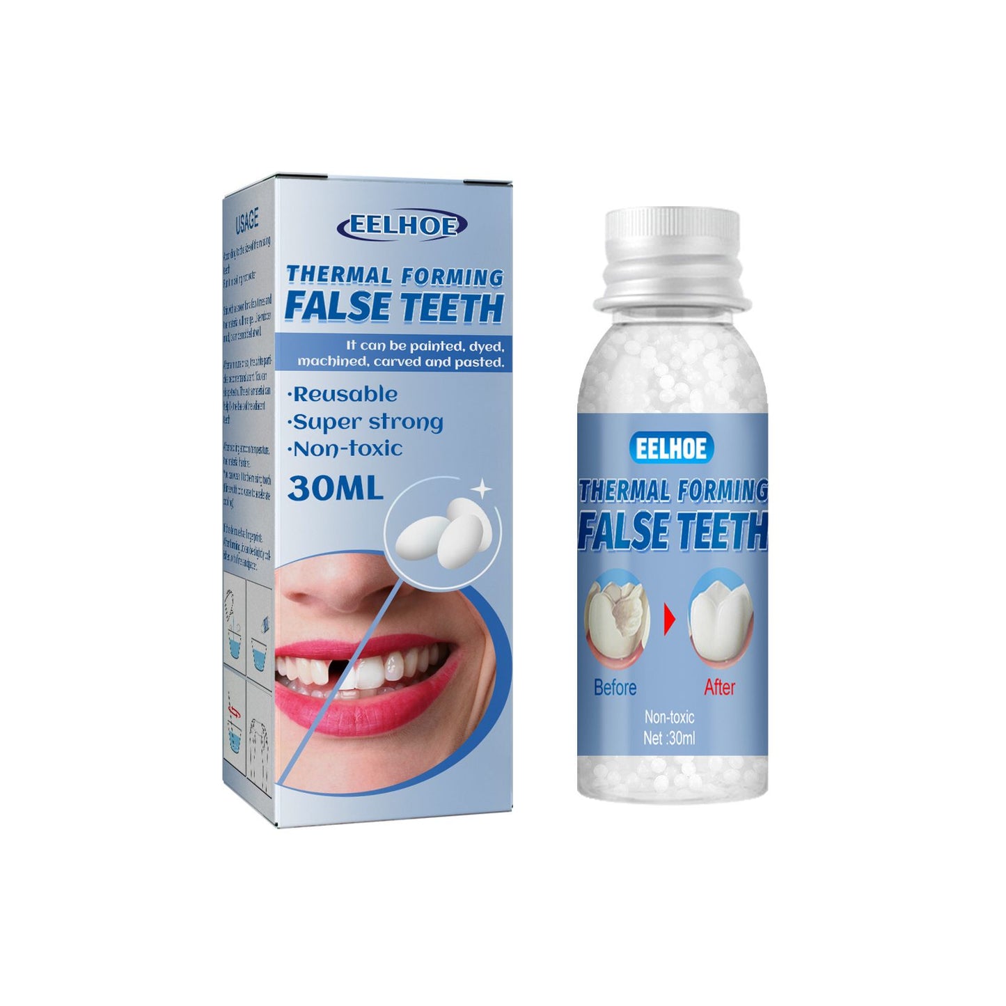 Moldable Dental Putty for Temporary Tooth Filling and Gap Repair - 30ml