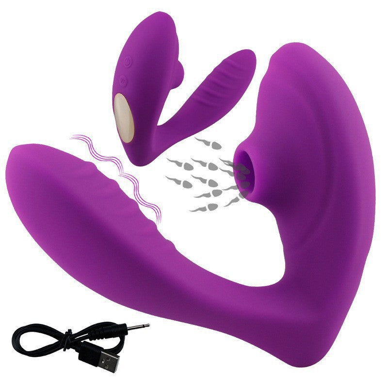 Double-Headed Sucking Vibrator for Women - Massage & Pleasure Device