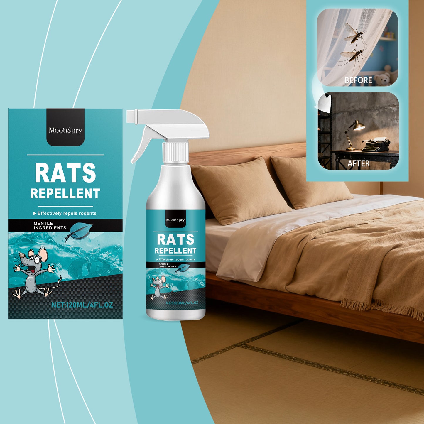 120ml Pest Repellent Spray for Kitchen Storage - Household Insect Control