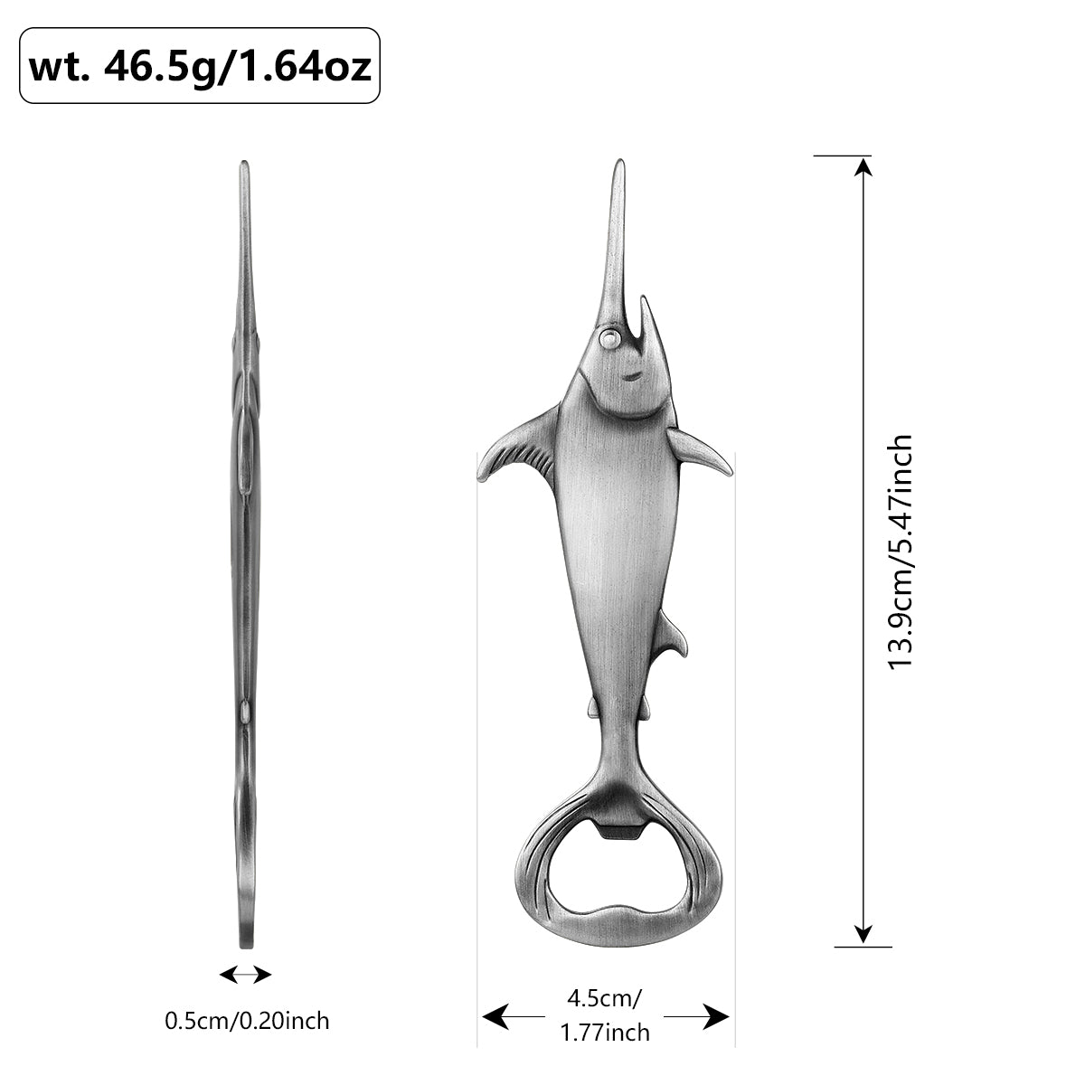 Swordfish Handle Metal Beer Bottle Opener - Retro Kitchen Tool