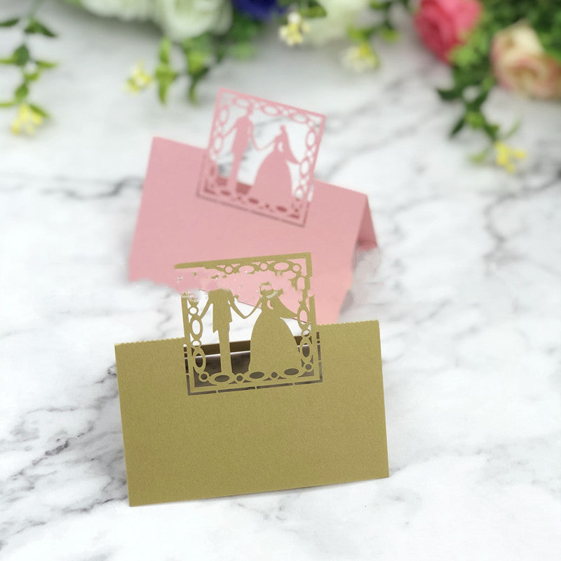 Wedding Seat Holders for Small Table Cards - White, 50 Pack