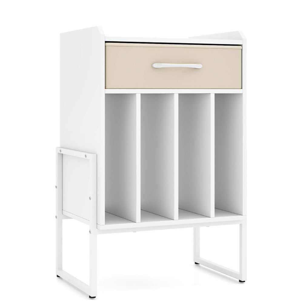 Record Player Stand With Drawer And Holder For Music Room, Living
