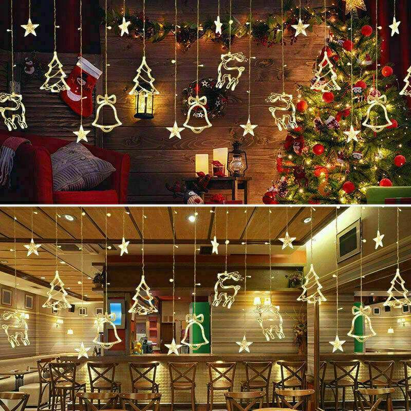 LED Fairy String Curtain Lights - Warm White & Colorful