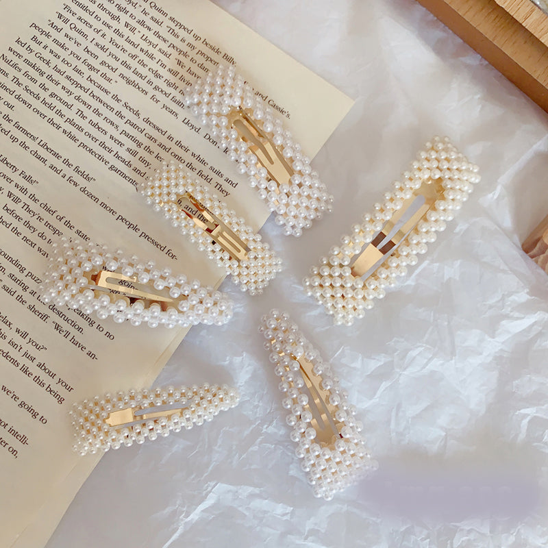 Beaded Pearl Side Clip Hairpin - Multiple Sizes & Styles