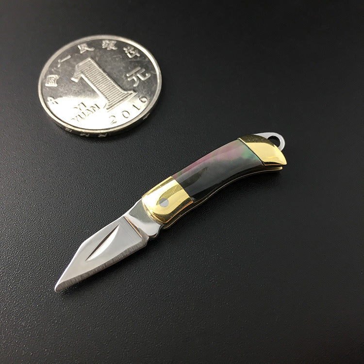 Mini Folding Knife with Shell Handle - Portable Kitchen & Garden Tool