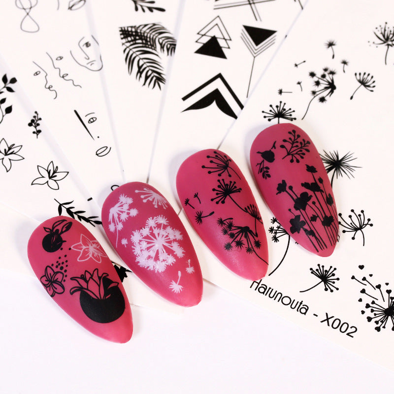 Nail Art Butterfly Sticker Flower Leaf Decal Kit - Assorted Formats